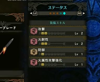 モンハンワールドのスキルレベル