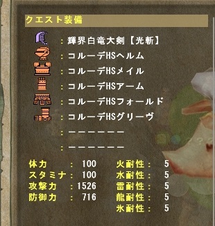 コルーデHS装備